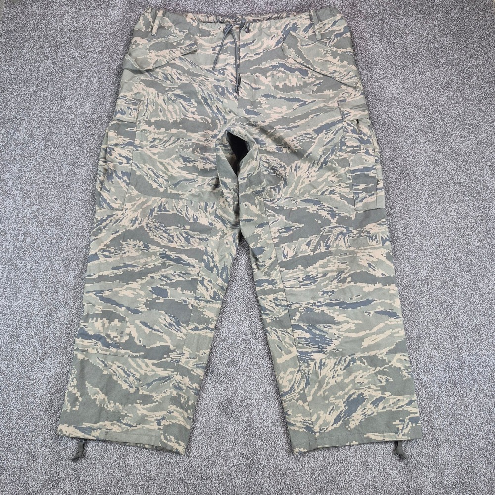 APECS Tiger Stripe Camo Cargo Pants Mens Large Short Waterproof Nylon ABU